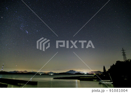 瀬戸内の秋の星景　東の空に昇るオリオン 91081004