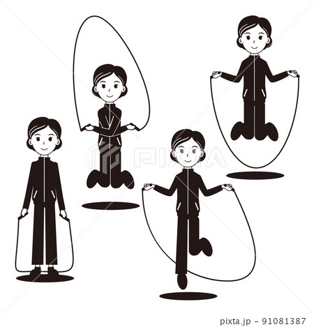 縄跳びのイラスト素材 縄跳びのイラスト素材