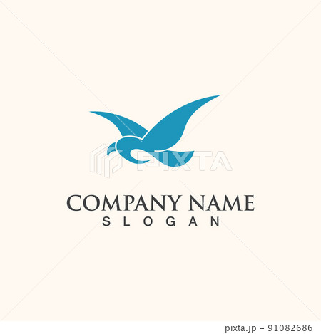 Seagull Logo design, themes, templates graphic elements wildlife animal 91082686