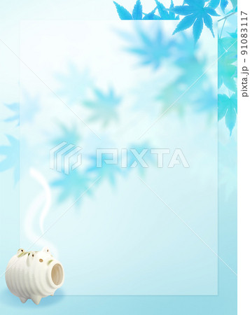 涼しげな紅葉の背景 91083117