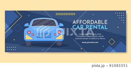 Car Rental Social Header Cover Template Flat... - Stock Illustration  [91083351] - PIXTA