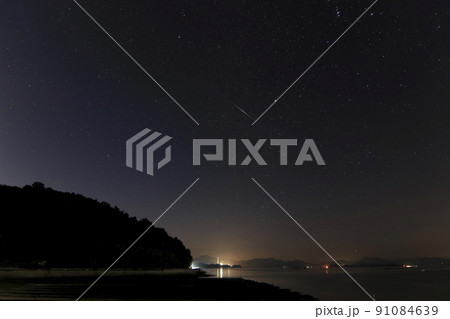 瀬戸内の秋の星景　東の空に昇るオリオン 91084639