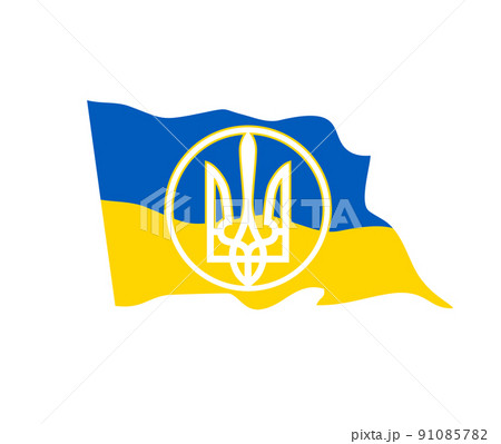 Trident logo for Stand with Ukraine flag Sign 91085782