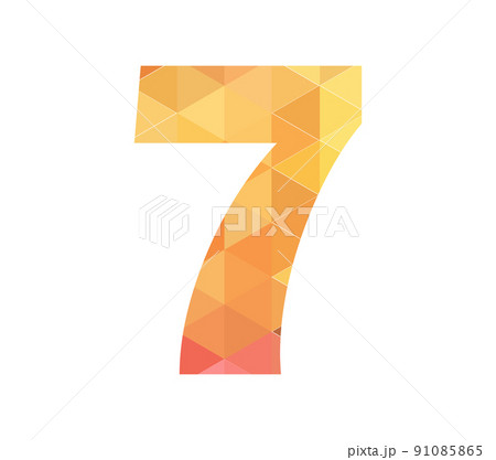 numerical number seven or 7 in multiple colors vector 91085865