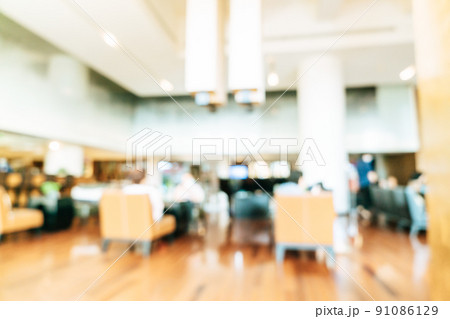 abstract blur luxury hotel lobby area for background 91086129