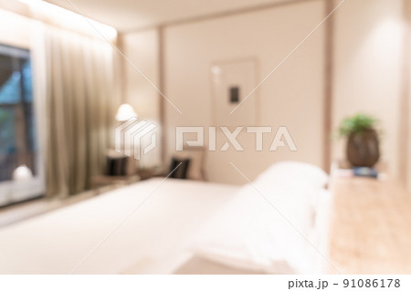abstract  blur hotel resort bedroom 91086178