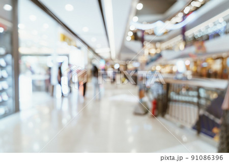 abstract blur luxury shopping mall and retail store 91086396