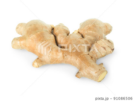 Fresh ginger root with sliced on white background for herb and medical product concept Fresh ginger root with sliced on white background for herb and medical product concept 91086506