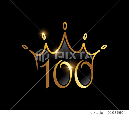 Golden Luxury Crown Monogram Number 100 Golden Luxury Crown Monogram Number 100 91086604
