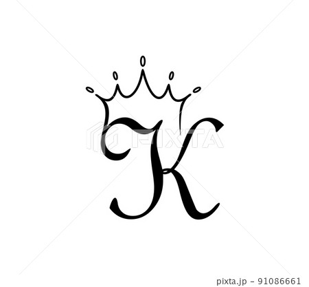 Crown Monogram Logo Initial Letter K Crown Monogram Logo Initial Letter K 91086661