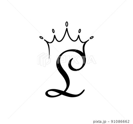 Crown Monogram Logo Initial Letter L Crown Monogram Logo Initial Letter L 91086662