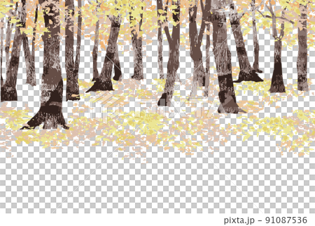 秋の木々(切り絵風) 秋の木々(切り絵風) 91087536