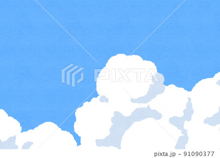 背景素材_青空と入道雲 91090377
