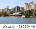 福岡市の大濠公園のボートハウス 91090440