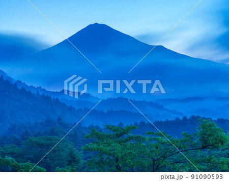 青い富士山 91090593