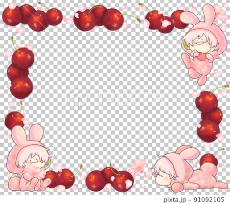 櫻桃色兔子櫻花和櫻桃架美國櫻桃ver 91092105