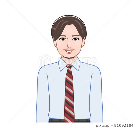無精髭の若い男性 91092184