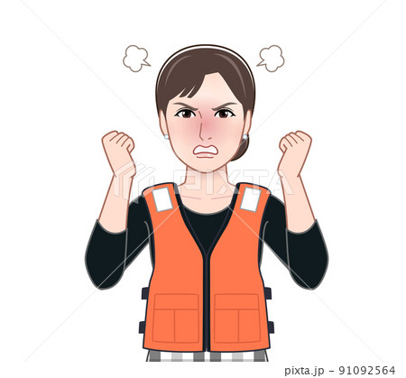 救命胴衣を着た若い女性 91092564