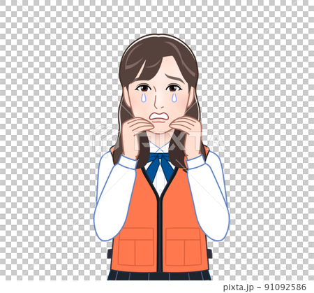 救命胴衣を着た若い女性 91092586