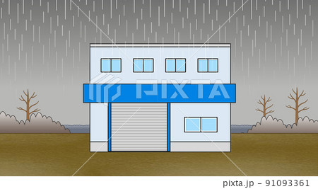 小さな工場のイラスト 91093361
