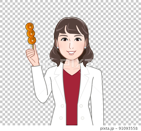 Young woman with dango 91093558