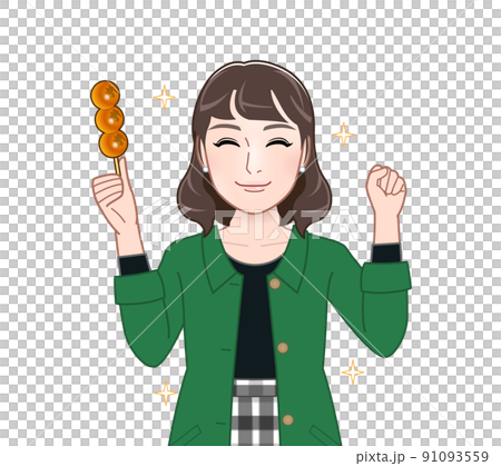 Young woman with dango 91093559