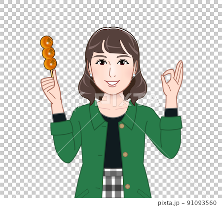 Young woman with dango 91093560