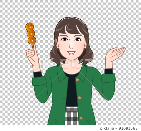 Young woman with dango 91093568