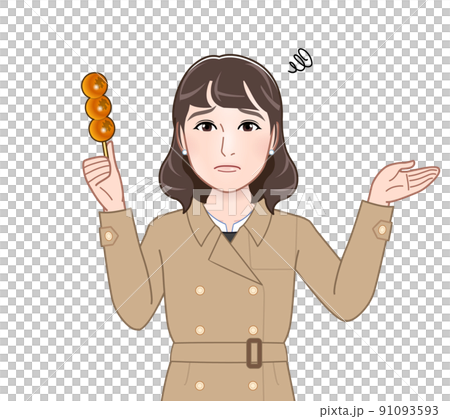 ダンゴを持った若い女性 ダンゴを持った若い女性 91093593