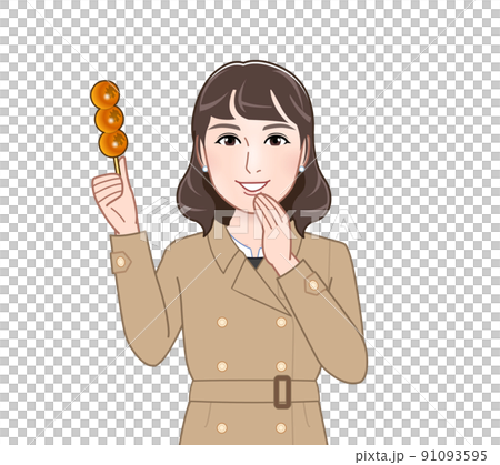 Young woman with dango 91093595