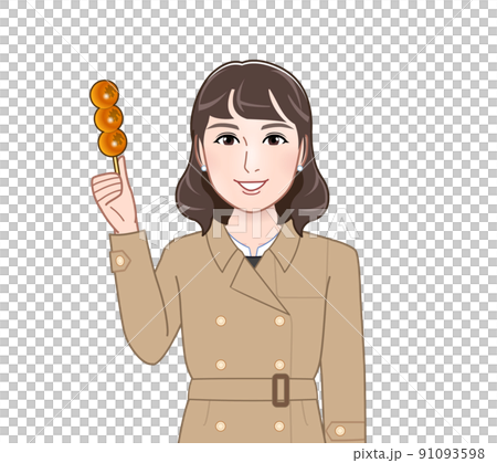 Young woman with dango 91093598