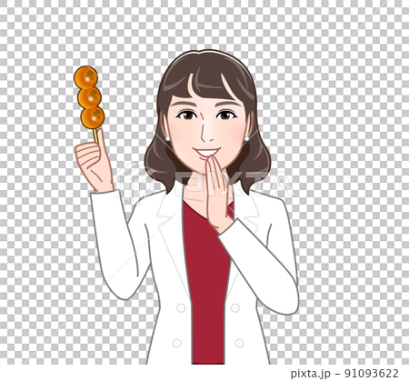 Young woman with dango 91093622