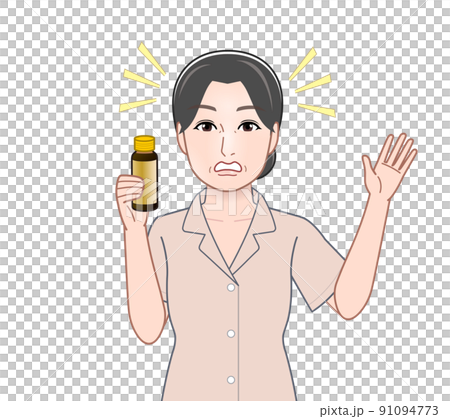A woman with an energy drink 91094773