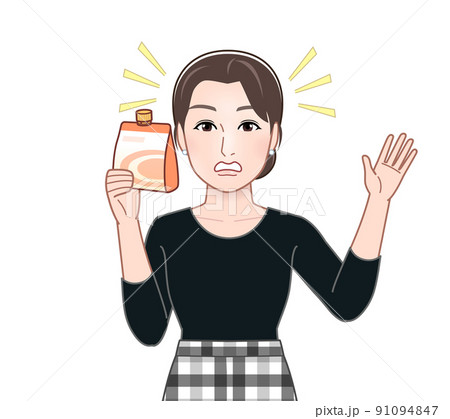 栄養補助食品をもつ女性 栄養補助食品をもつ女性 91094847