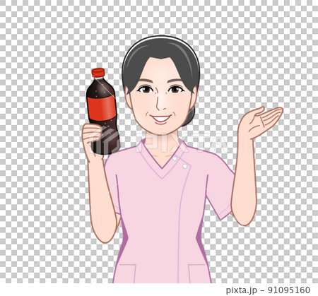 喝碳酸果汁的女人 91095160