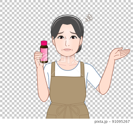 Woman with cosmetology drink Woman with cosmetology drink 91095267