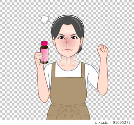 Woman with cosmetology drink Woman with cosmetology drink 91095272