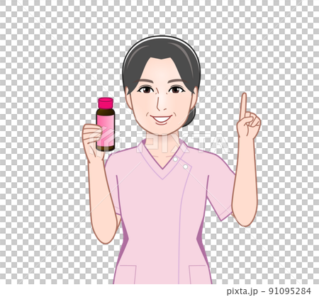 Woman with cosmetology drink Woman with cosmetology drink 91095284
