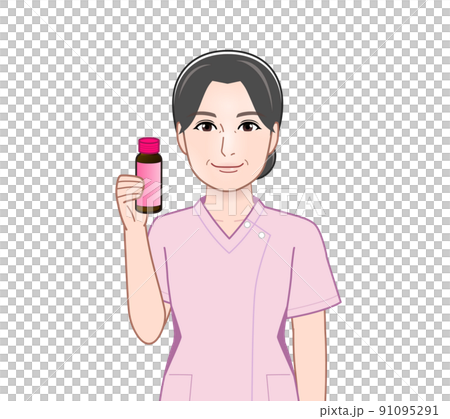 Woman with cosmetology drink Woman with cosmetology drink 91095291