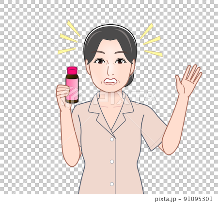 Woman with cosmetology drink Woman with cosmetology drink 91095301