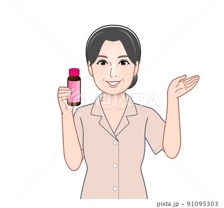 美容ドリンクをもつ女性 美容ドリンクをもつ女性 91095303