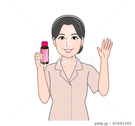 美容ドリンクをもつ女性 美容ドリンクをもつ女性 91095305
