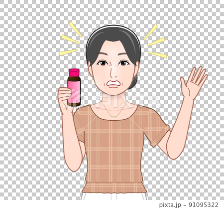 Woman with cosmetology drink Woman with cosmetology drink 91095322