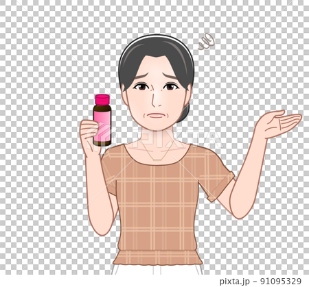 Woman with cosmetology drink Woman with cosmetology drink 91095329