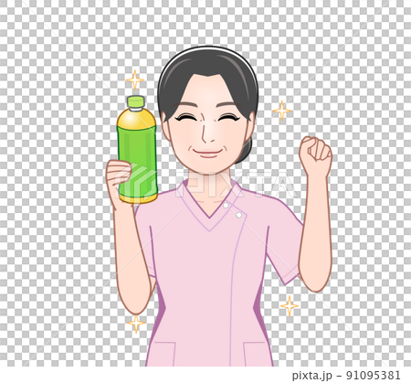 拿著一瓶茶的女人 拿著一瓶茶的女人 91095381
