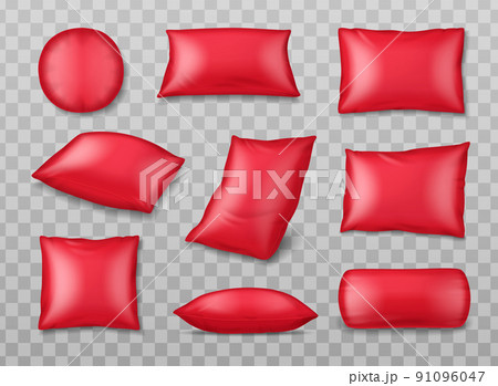 Red Inflatable Pillows Set 91096047
