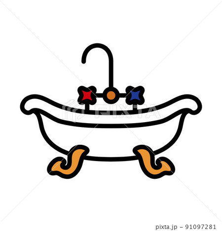 Bathtub Icon 91097281