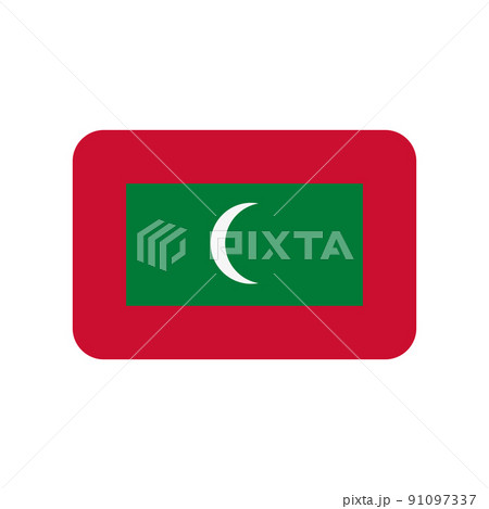 Maldives flag vector icon on white background 91097337