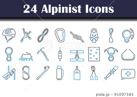 Alpinist Icon Set 91097383