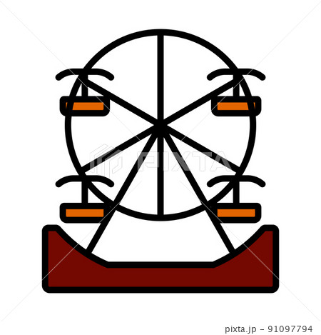 Ferris Wheel Icon 91097794